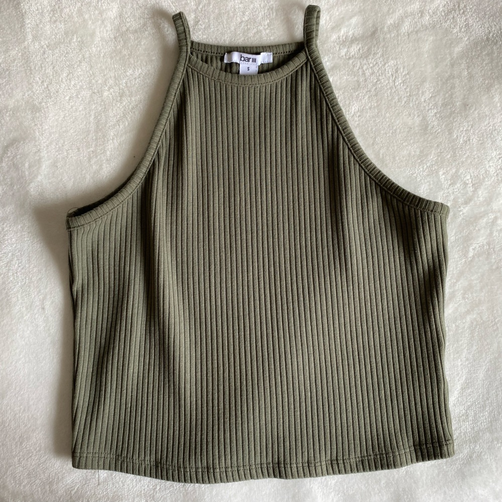 Bar III Green Crop Top